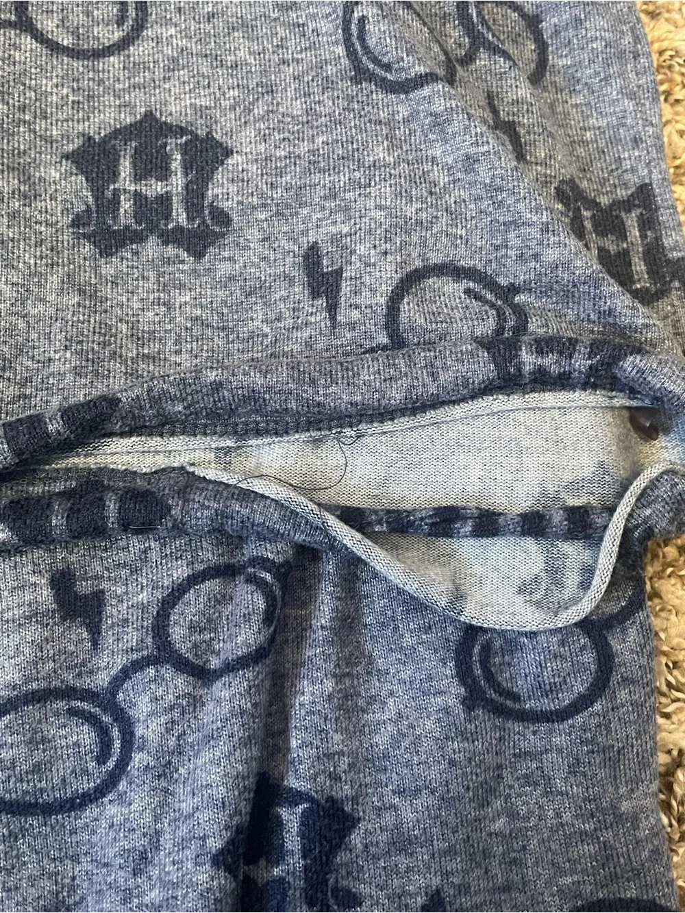Womens Blue Printed Pajama Set - Harry Potter